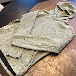 Lululemon At Ease Hoodie Heathered in  Grey Sage, Size L